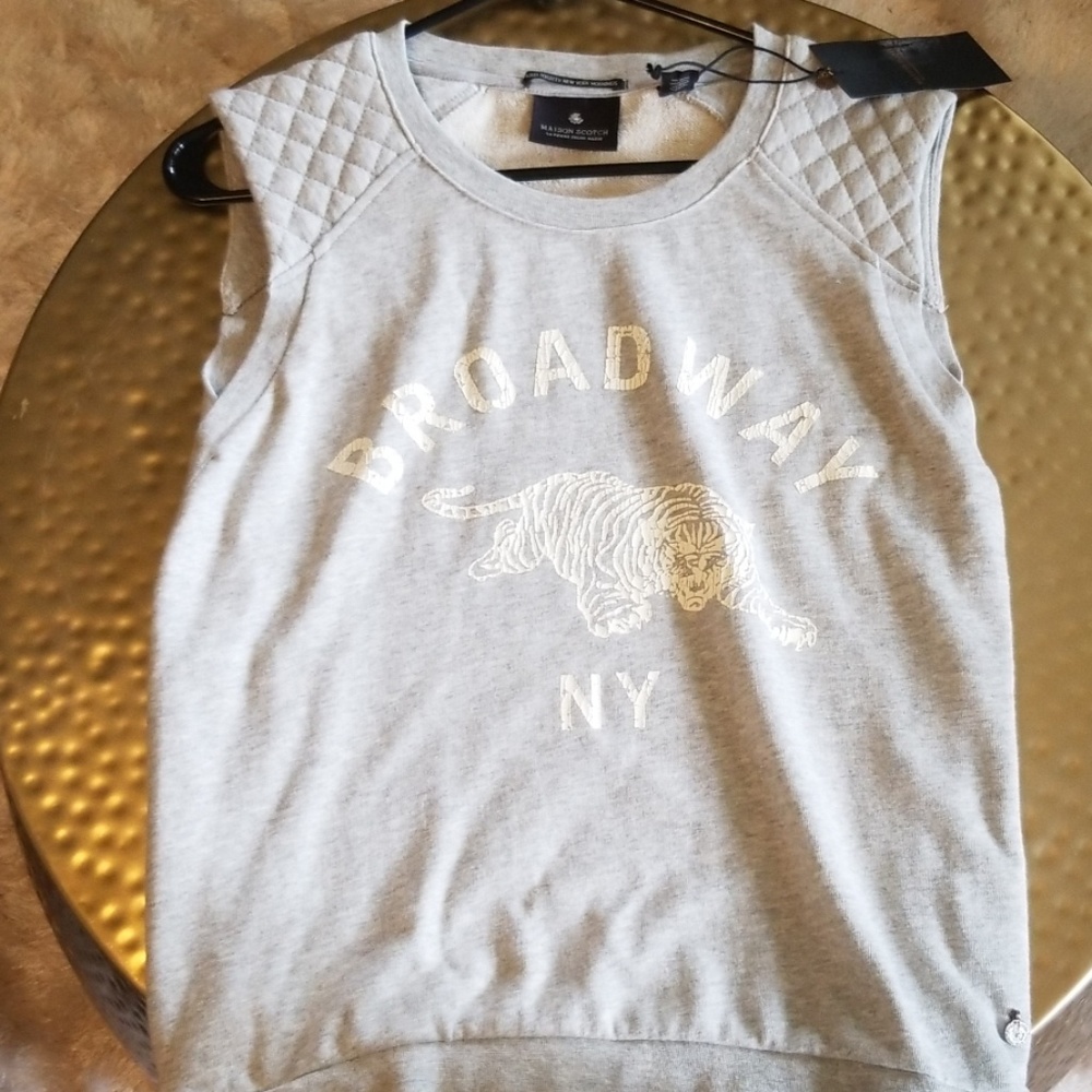 Maison scotch sleeveless sweatshirt